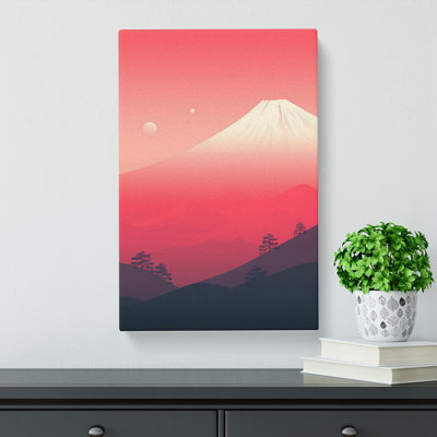 Mount Fuji Minimalism Art No.3 - Wrapped Canvas