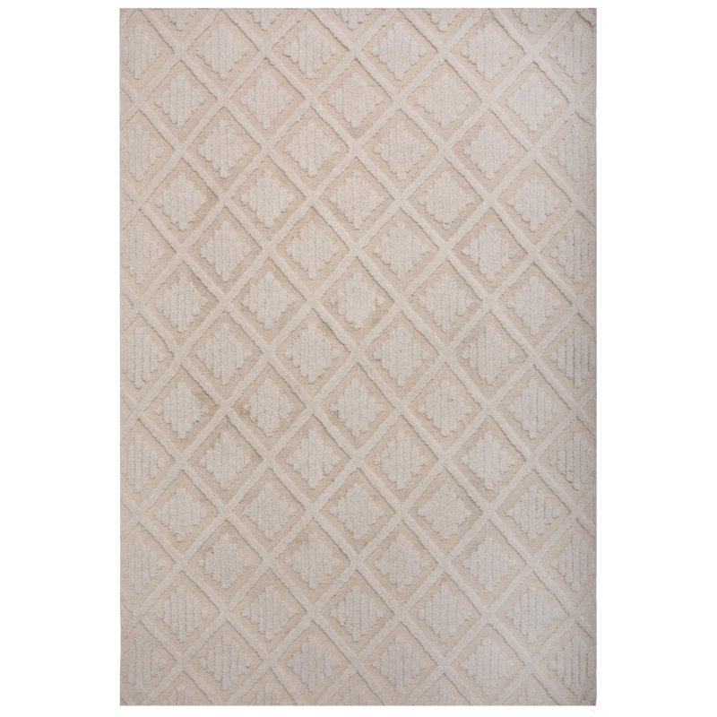 Tapis 100% laine touffeté à la main, Rectangle 5 pi x 7 pi 9 po