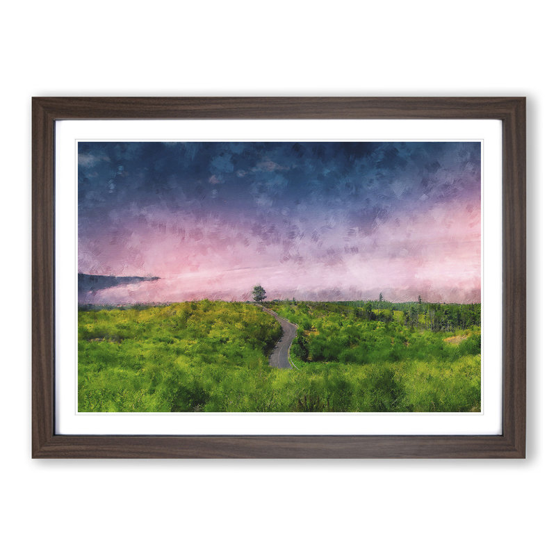 Driving Through Tenerife - Picture Frame Graphic Art Print, Walnut Framed, 45cm H x 63cm W x 2cm D