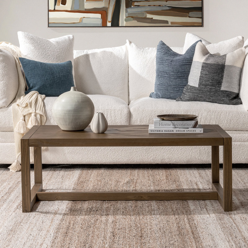Fenmore Solid Wood Coffee Table, Honey Brown