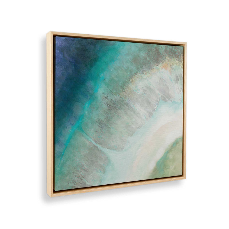 Impression sur toile Ocean's Hidden Palette, H 24,75 po x l 24,75 po x P 1,75 po, Cadre américain en érable flottant, 1