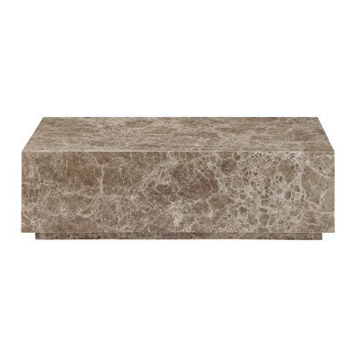 Stonebrook 56" Beige Marble Coffee_Cocktail Table