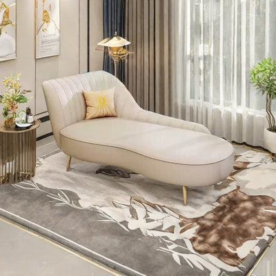 Solid Wood Frame Sofa with Gold-Plated Legs by ComfySofa.s