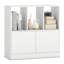 1 bibliothèque cubique avec portes, compartiments ouverts et armoire, tablette moderne blanc-820324335-820324329