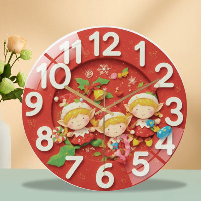 Horloge murale de Noël avec horloge murale 12 po
