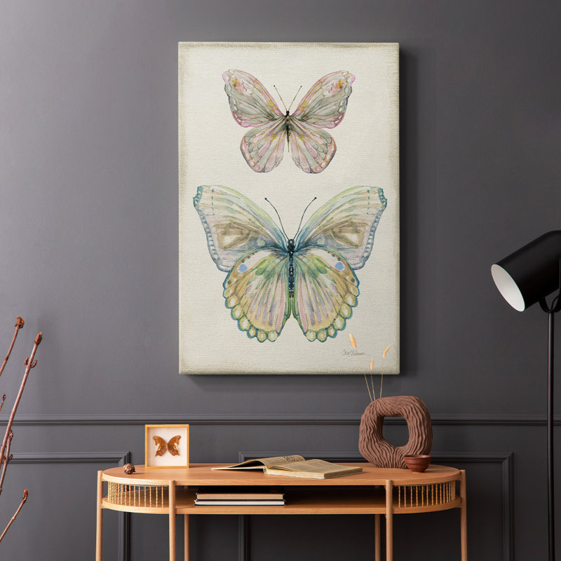 Papillon botanique I - Cavas enveloppés de galerie, H 27 po x l 18 po