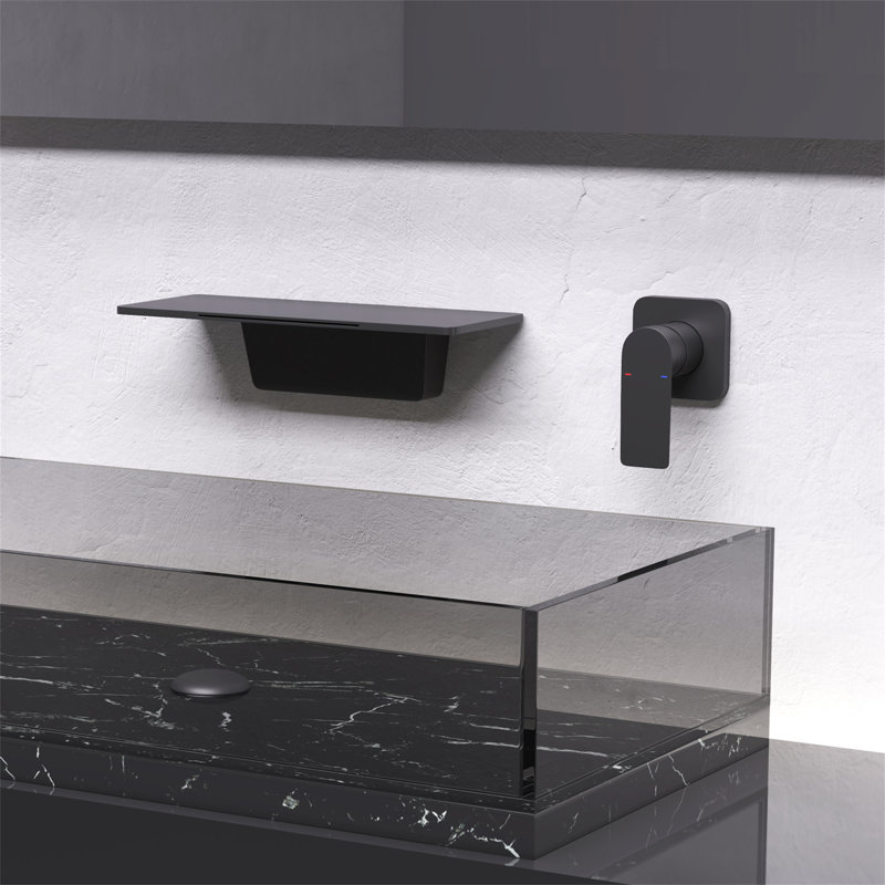 Robinet de cuisine à poignée simple tactile, Noir mat