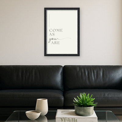 «Come As You Are Scripture» par ART of living, reproduction d'art sur toile encadrée