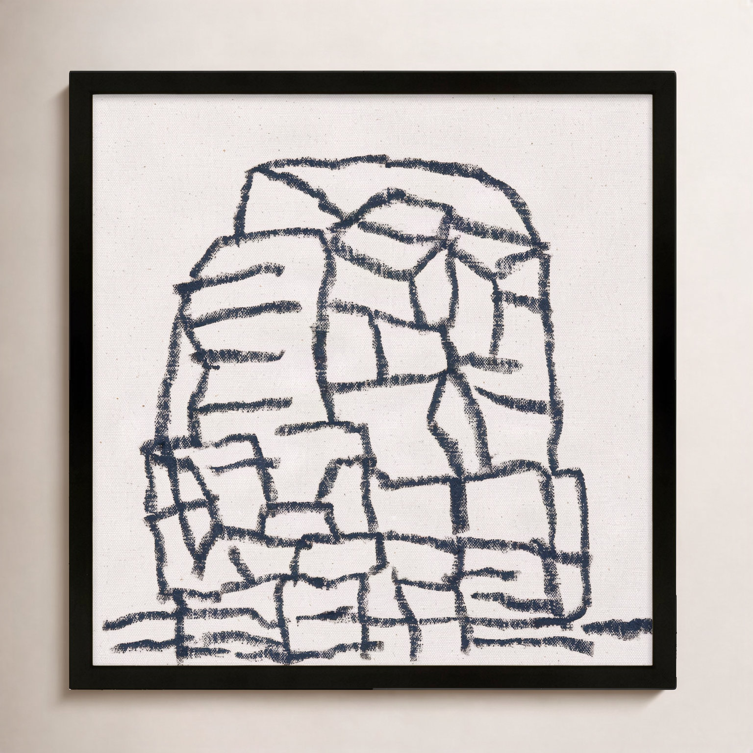Dreya "Outcropping" Print by Stephanie Dennis, Black, 16" H x 16" W  x 1.25" D