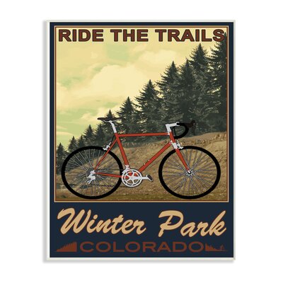 Ride the Trails Winter Park Colorado Poster Style' by Marcus Prime Graphic Art -  Ebern Designs, 0042ABC813544BFBB72EC30709B5D150