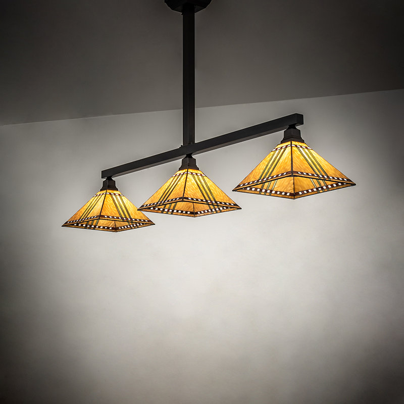 Finkel 3 - Light Pendant, 38" H x 62" W x 13" D, Craftsman Brown