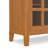 Acadian Solid Wood Transitional Low Storage Cabinet with Glass Doors and Adjustable Shelves-1134587491-1205136826