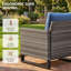 Chaise d'extérieur pivotante en osier avec coussins Hansencamp-699103258