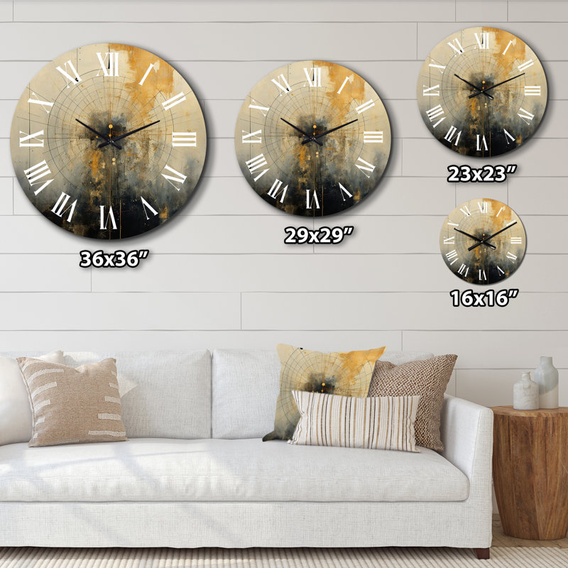 Horloge murale abstraite avec expérience multi-dimensionnelle rétro, Grand