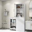 Armoire de rangement, moderne, bois de verre, porte en verre de 87 po, vitrine H 70,87 po, tablette coulissante multi-fonctionnelle à 4 niveaux et 2 portes, garde-manger en bois-2075065589