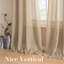 Rideaux semi-transparents avec œillets en mélange de lin - 37 po / 52 po de largeur, panneaux semi-privés et filtrant la lumière pour chambre à coucher -1267717070-1267717068