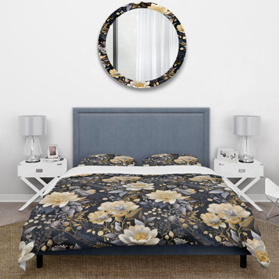 Enchanted Garden Botanical Pattern Floral Duvet Cover