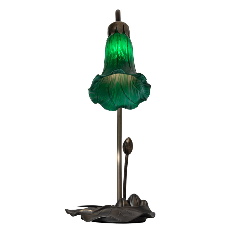 Nedra Arched Table Lamp, Green