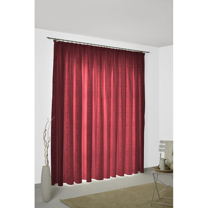 Kettenbach Sheer Curtain Pair, 135cm Width x 245cm Drop, Red