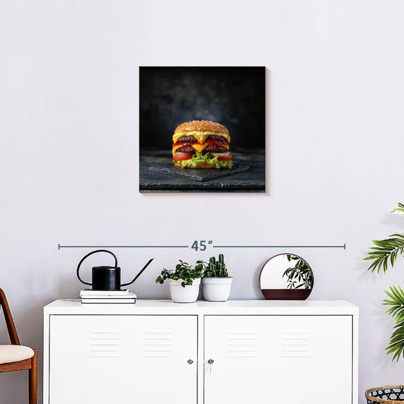 Yarlin Double Layer Cheeseburger, 20" H x 20" W