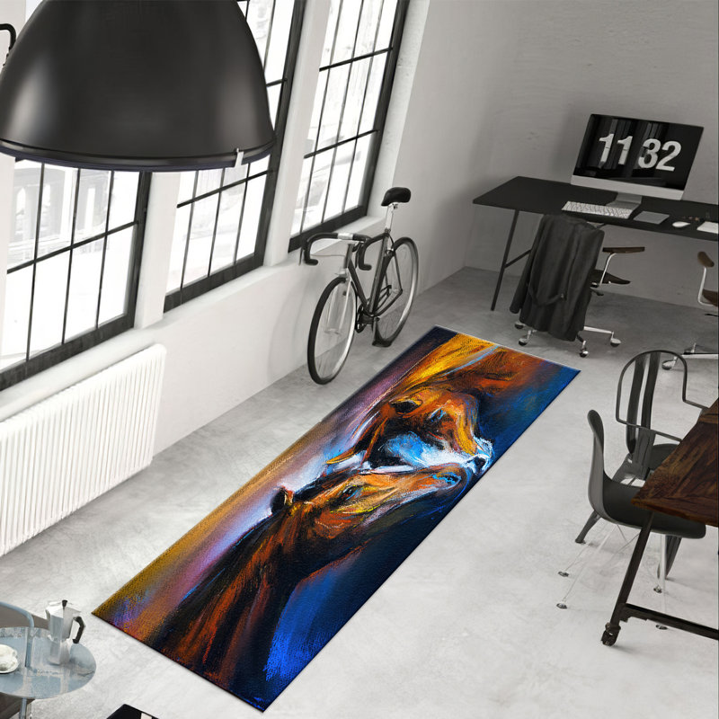 Chic Bohemian Design With Pile Soft Printed Rug for Stylish Home Decor Enhancing Beauty of Any Room, Rectangle 1'8" x 2'4"