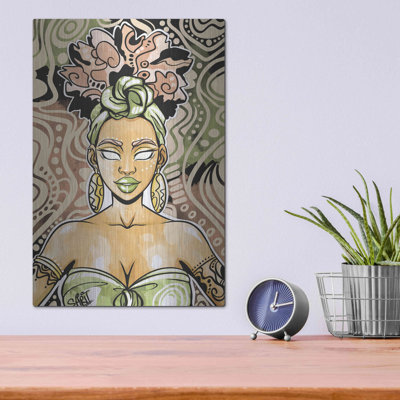«Red Barrel Studio®», art mural en métal Nailah par Justin Copeland
