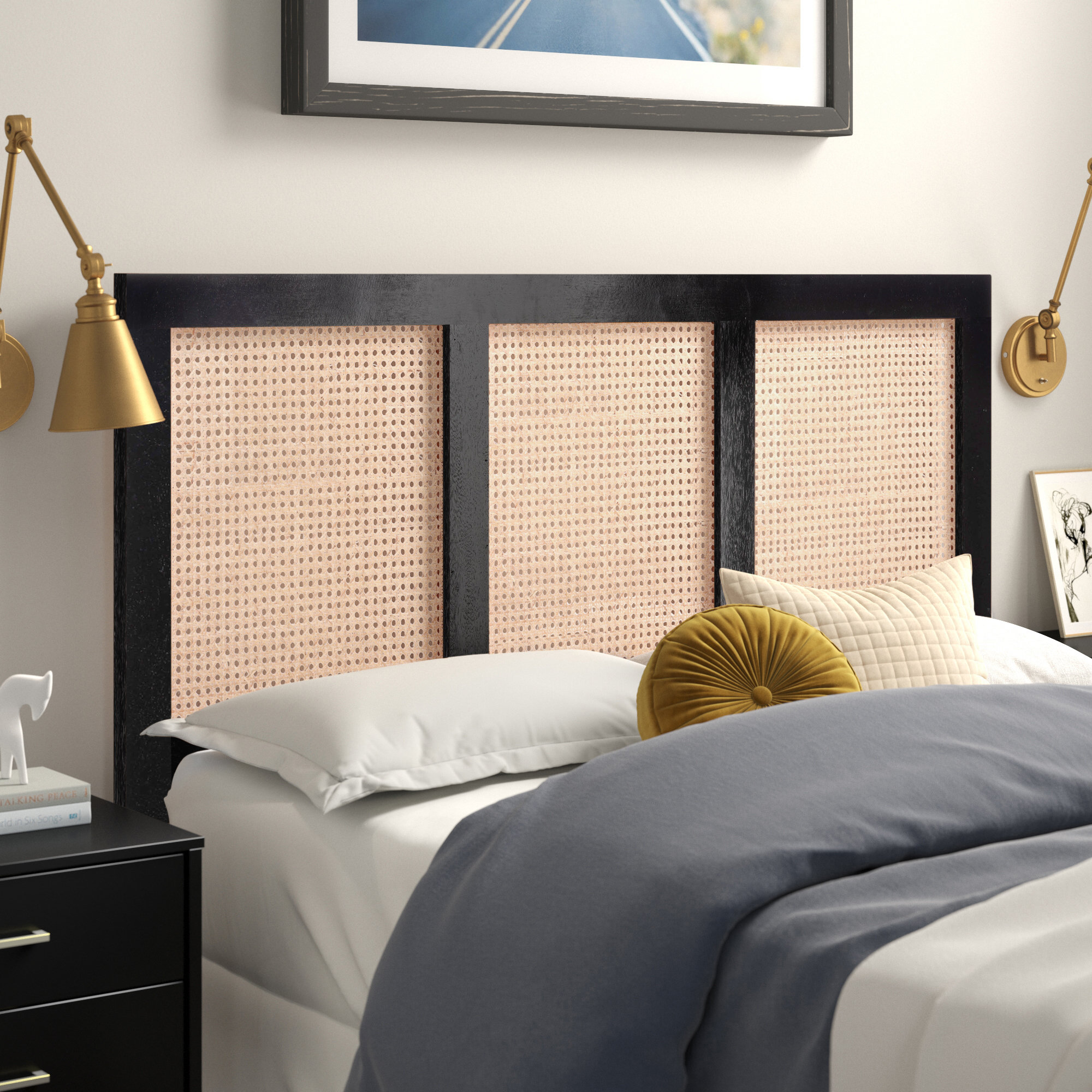Tahoe Solid Wood Headboard, Full, Black