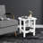 Outdoor End Table, HDPE Small Patio Side Tables for Outside,White