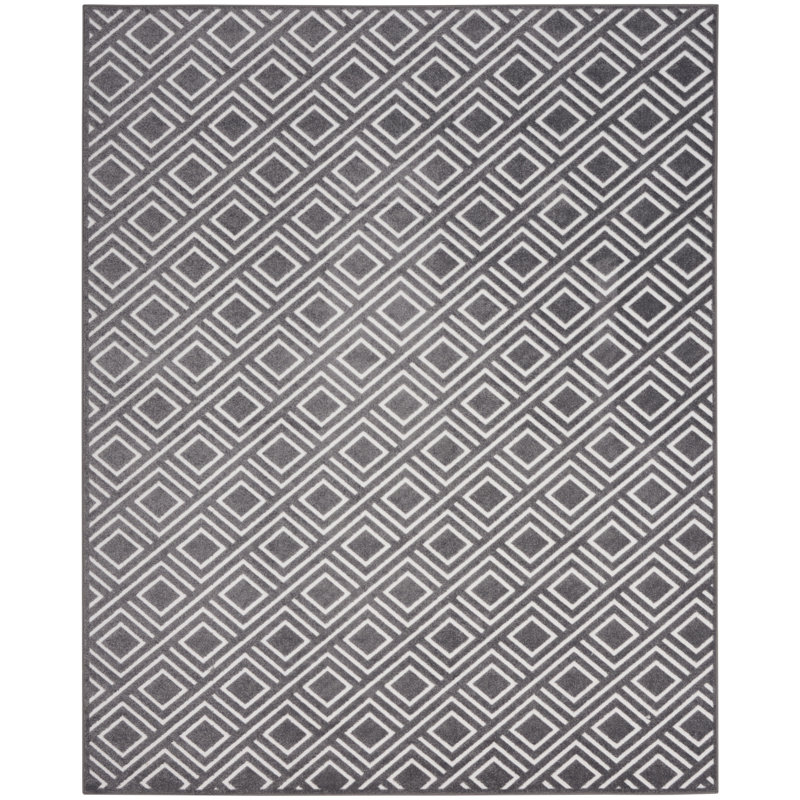 Ebern Designs Garp Grey Modern Indoor Rug, Rectangle 7'10" x 9'10"