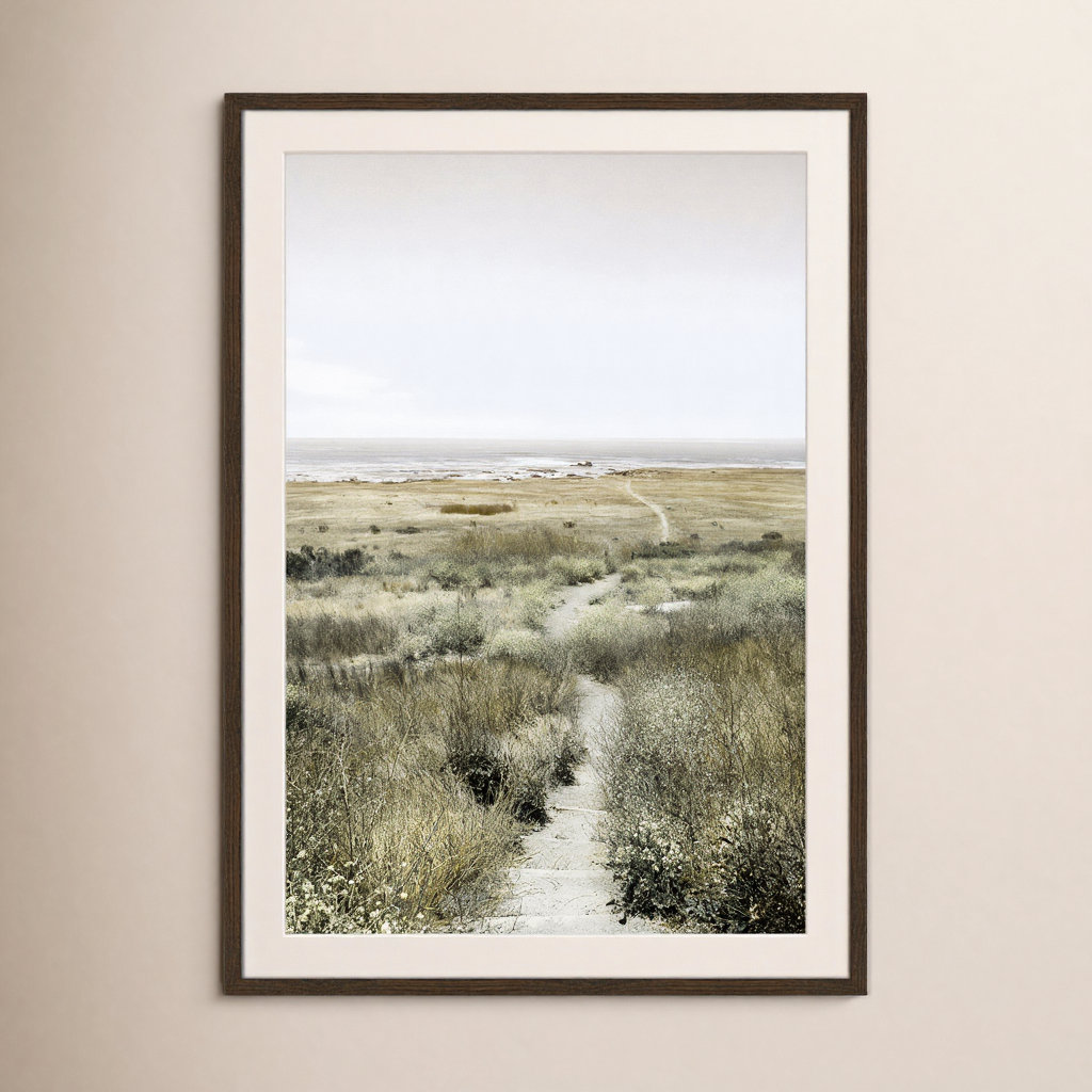Toscani "Footpath to Paradise" Print, 29.5 W x 41.5 H x 0.75 D, Walnut Wood Grain