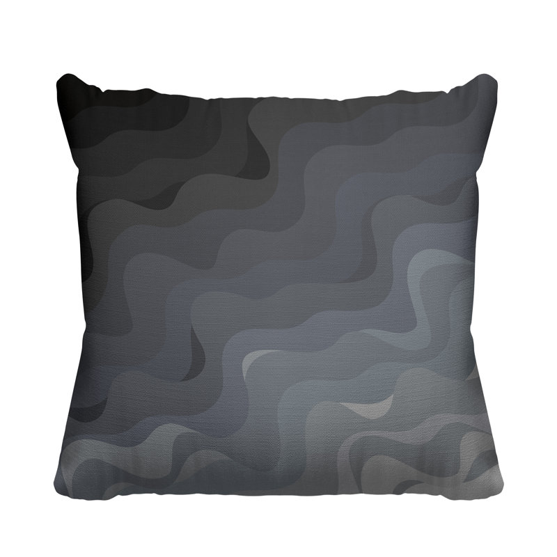Brigitta Outdoor Reversible Throw Pillow, 17H" x 17W", Grey, Square