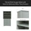 Armoire de rangement haute et large avec portes pour salle de bain / bureau, trois tiroirs
