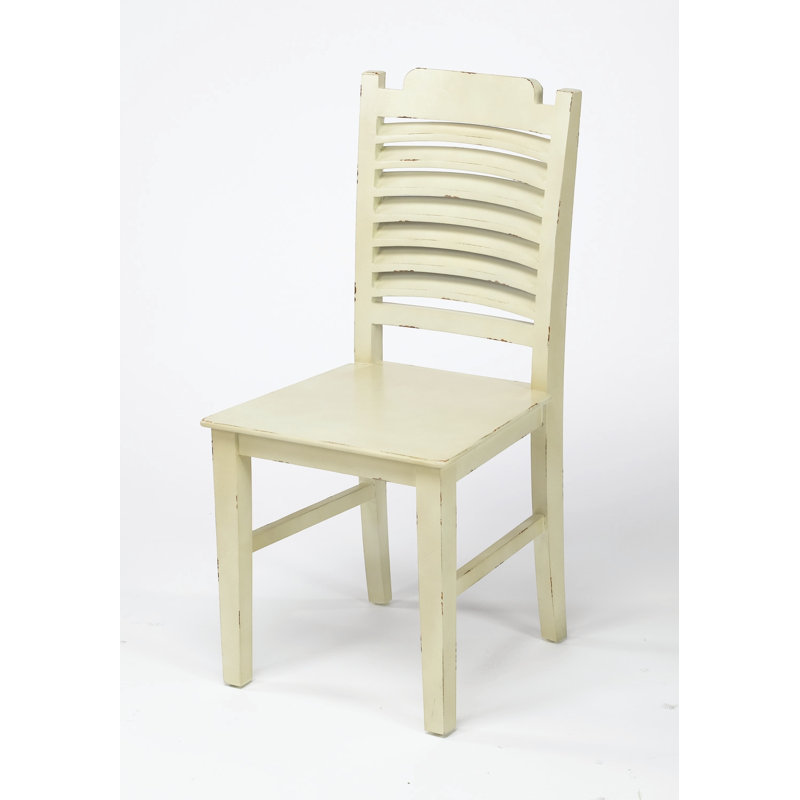 Solid Wood Dining Chair, Ivory