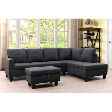 Latitude Run® Jacksmith 97 Width 3-Pieces Sectional Sofa & Chaise,Ottoman  & Reviews