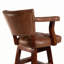 Tabouret de bar pivotant capitonné trophée brun moyen 26 po-61558327-61924289