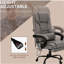 Chaise de bureau à massage à haut dossier et vibration avec télécommande 6 points