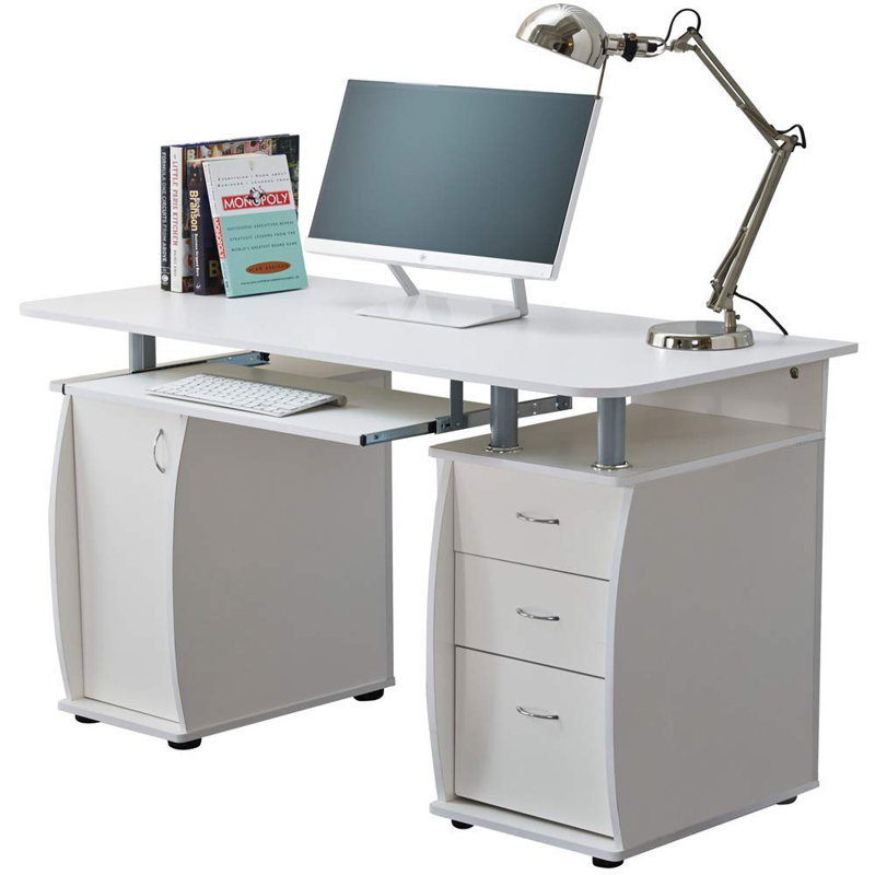 Asmahan Computer Desk, White