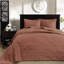 Courtepointe réversible 3 pièces en argile rouge très grand / très grand - mélange de literie été et chaleur, courtepointe, rembourrage en coton prélavé, 2 taies décoratives, literie polyvalente lavable à la machine, bourre, assorti