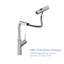 Robinet de cuisine rétractable à 4 jets - mode 360 avec surface en nickel brossé, fonctionnement par éclaboussures, cartouche en céramique, tous les accessoires nécessaires, incontournable moderne en nickel, choix pour diverses tâches,