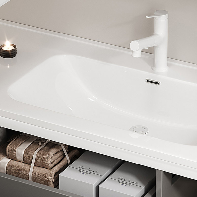 Simple light luxury style bathroom cabinet, Dark Gray
