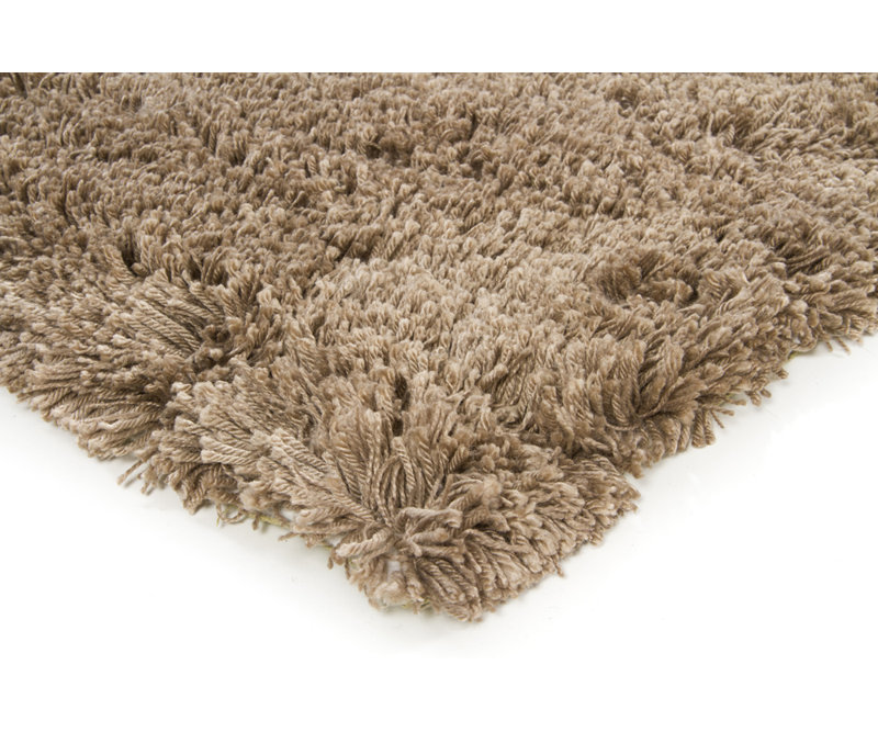 Tapis de zone brune poils longs Issac, Rectangle 5 pi x 7 pi 6 po