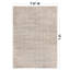 Tapis rayé beige texturé à rayures-710607