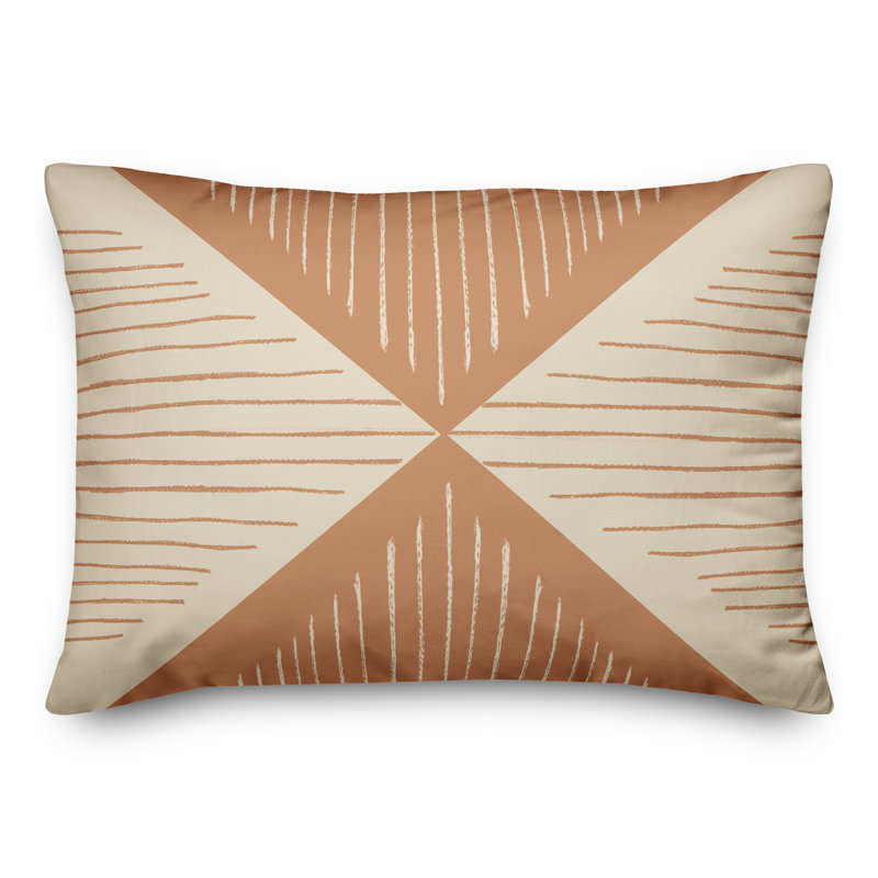 Loose Lines Triangle Rectangular Pillow Cover & Insert
