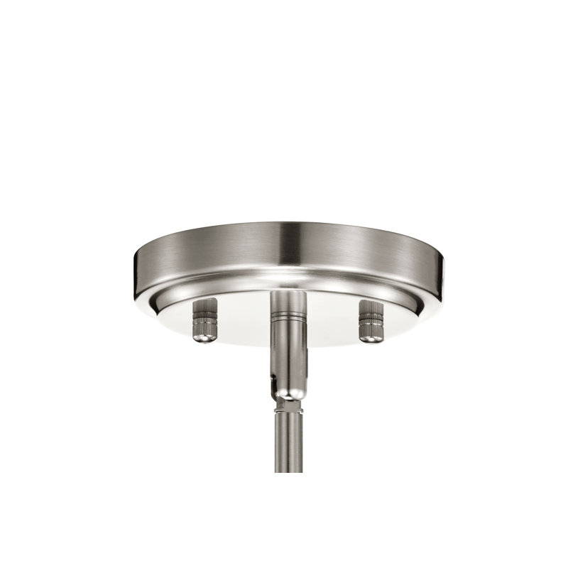 Luminaire suspendu en nickel brossé à 1 lumière Bomke, Brushed Nickel