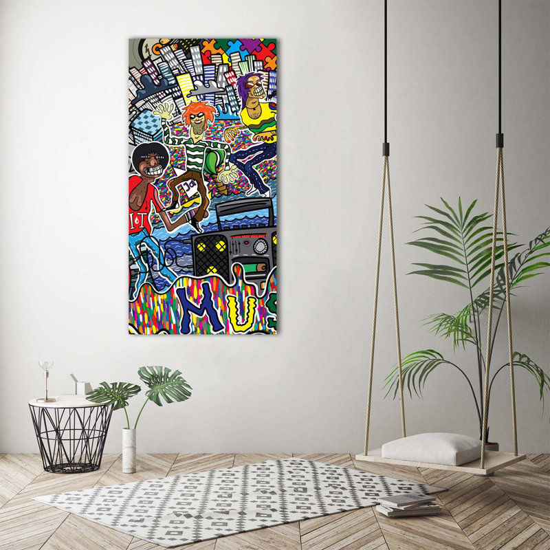 Music Collage - Wrapped Canvas Print