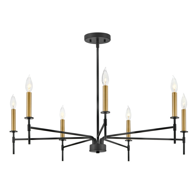 Hux 7-Light Exposed Candle Bulb Chandelier Pendant