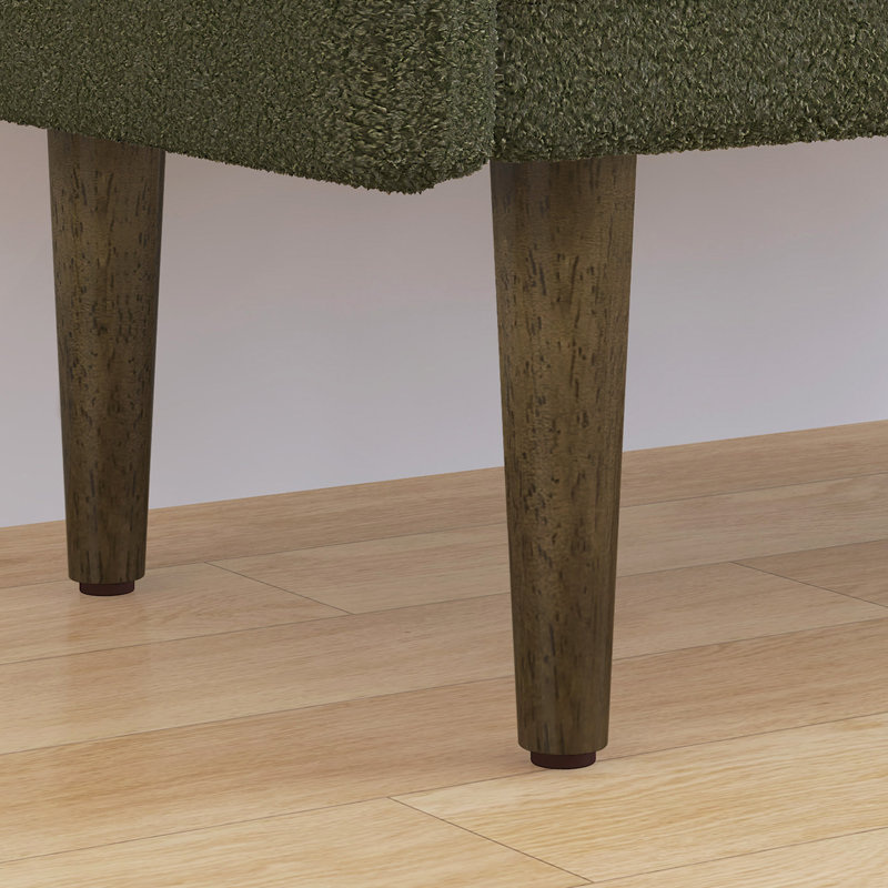 Tabouret de rangement en velours Teddy, avec espace de rangement, adapté aux appartements, salons et chambres à coucher, Vert