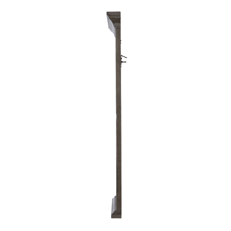 Nardi Mirror with Shelves, Distressed Gray