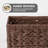 Storage Baskets, Suitable For Shelves. Wicker Baskets For Organization. Waterproof Woven Baskets, Suitable For Food Storage Room. Rectangular Baskets, Brown, 2 Pieces.