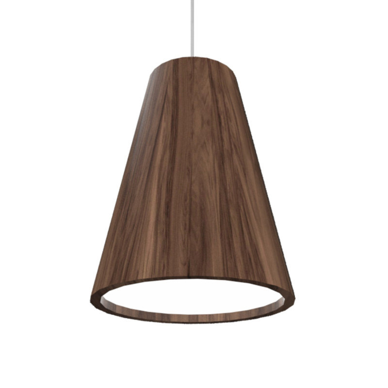 Luminaire suspendu simple 1 lumière Empire, Noyer américain